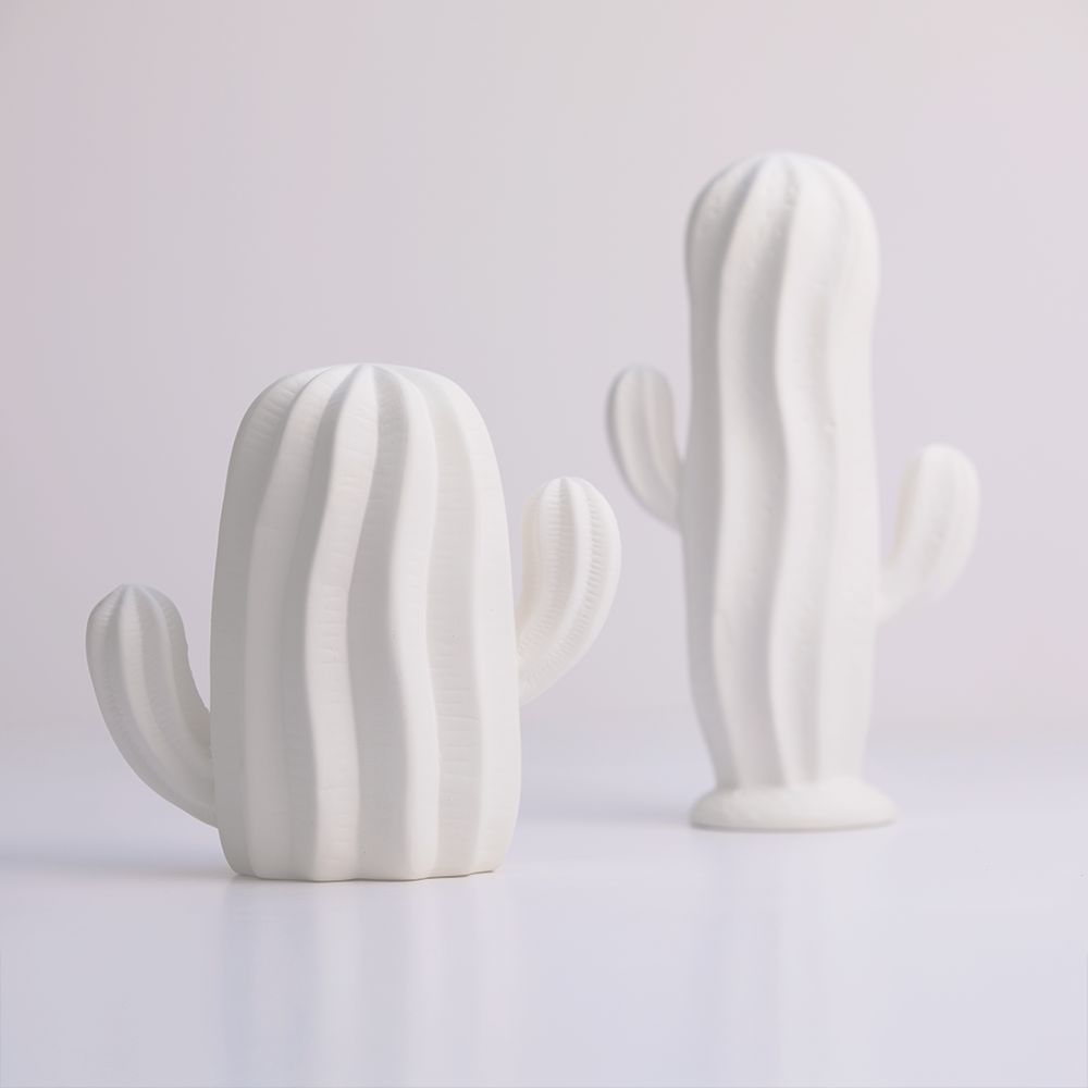 White Ceramic Cactus Vase