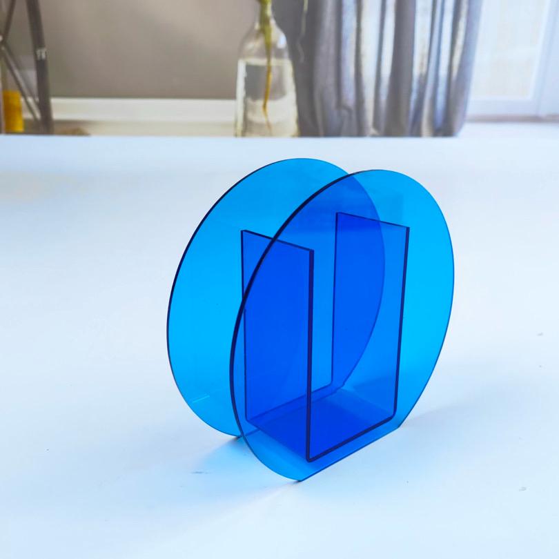 Blue Plexi Vase
