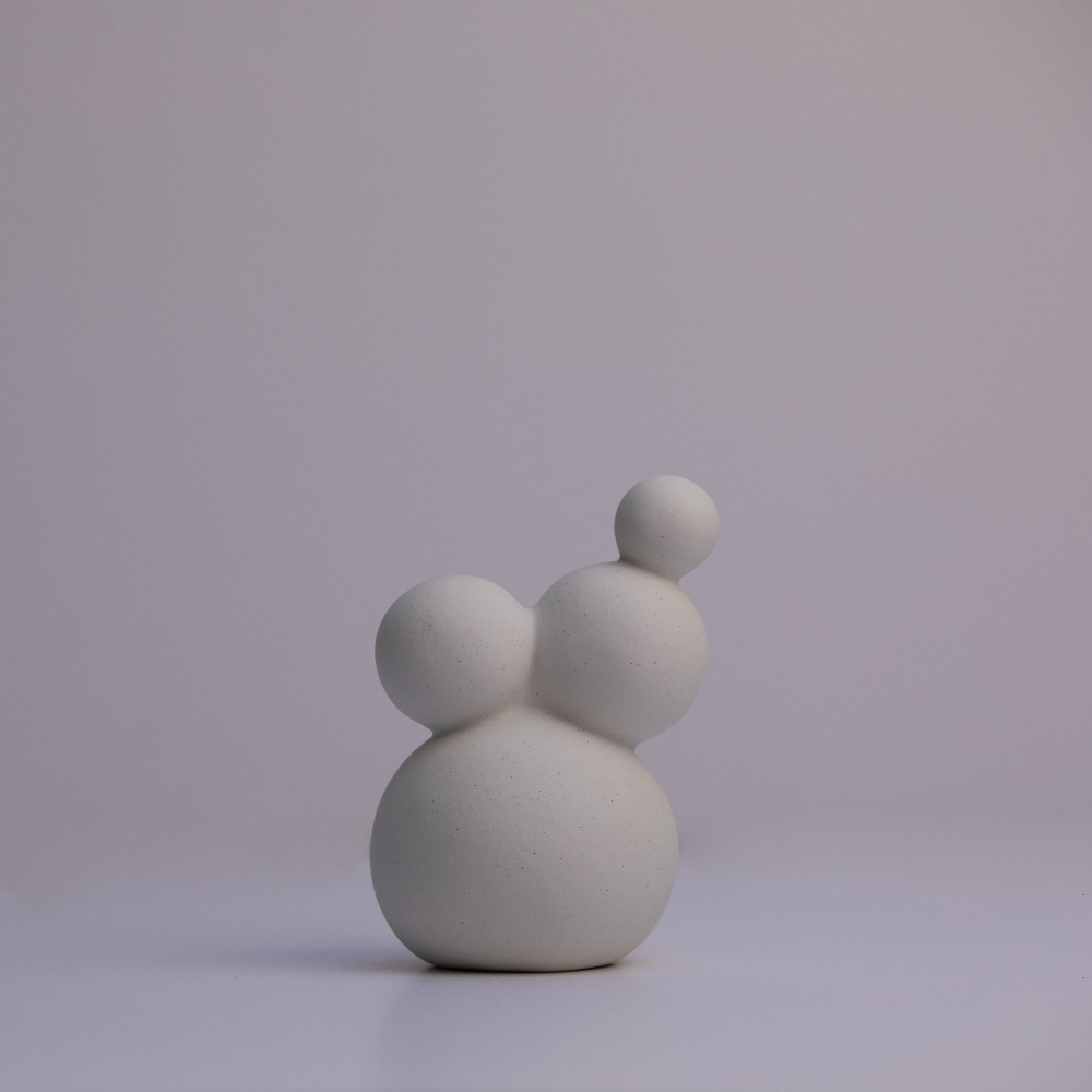 Simple Decorative White Ceramic Figure