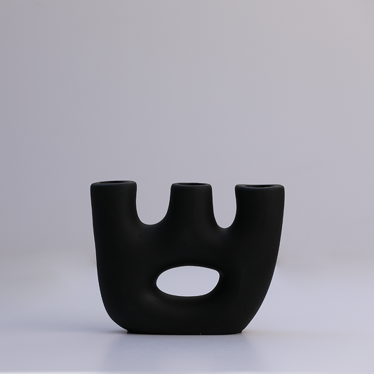 Candle holder -black color (large)