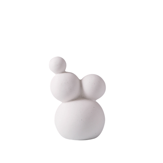Simple Decorative White Ceramic Figure