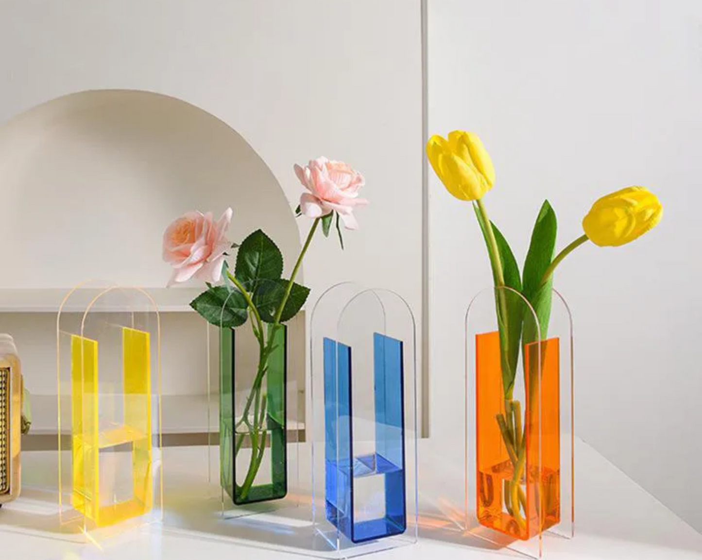 Colorfull Acrylic Vase Rectangular