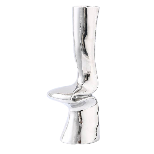 Silver Chrome Futuristic Shape Table Center