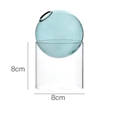 Rounded Transparent Glass Vases