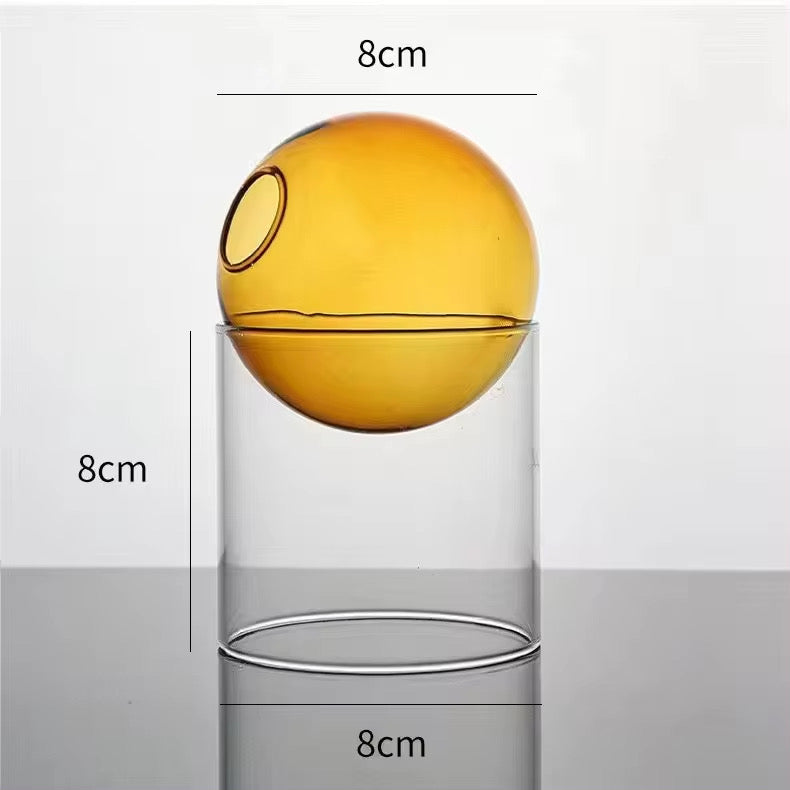 Rounded Transparent Glass Vases
