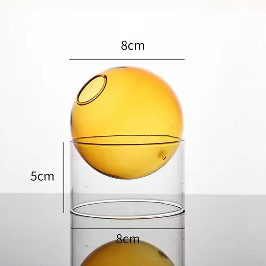 Rounded Transparent Glass Vases