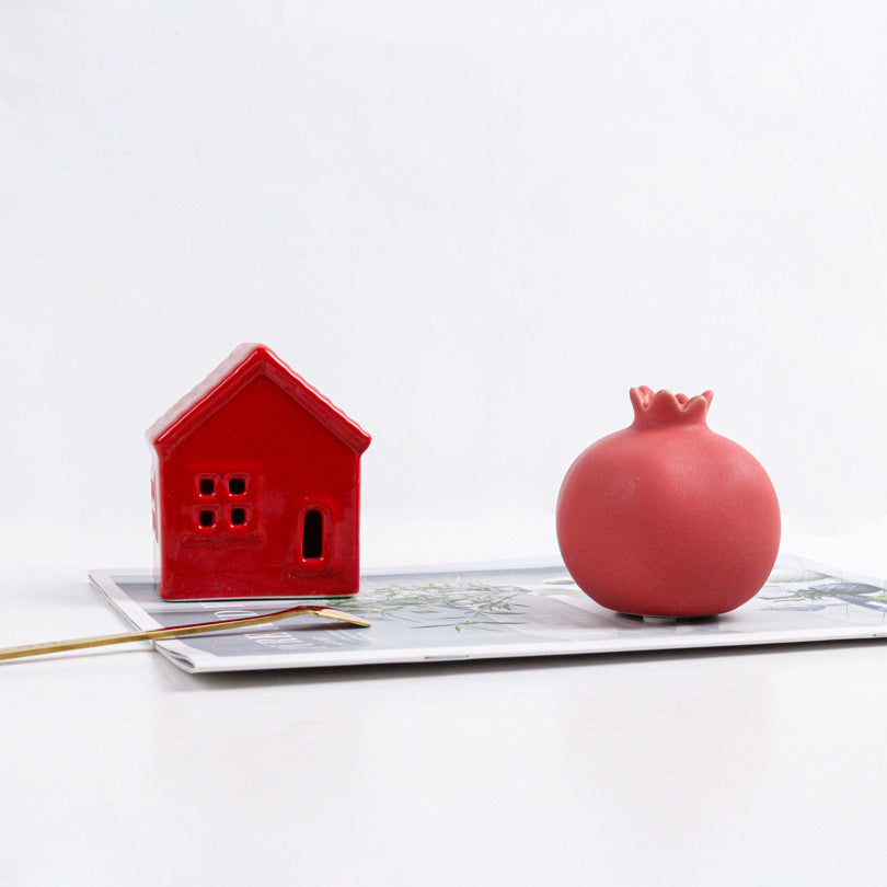 Modern Morandi Ceramic Pomegranate Shape Fruit Vases