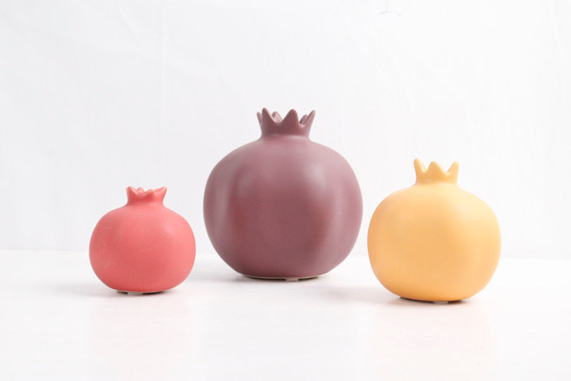 Modern Morandi Ceramic Pomegranate Shape Fruit Vases