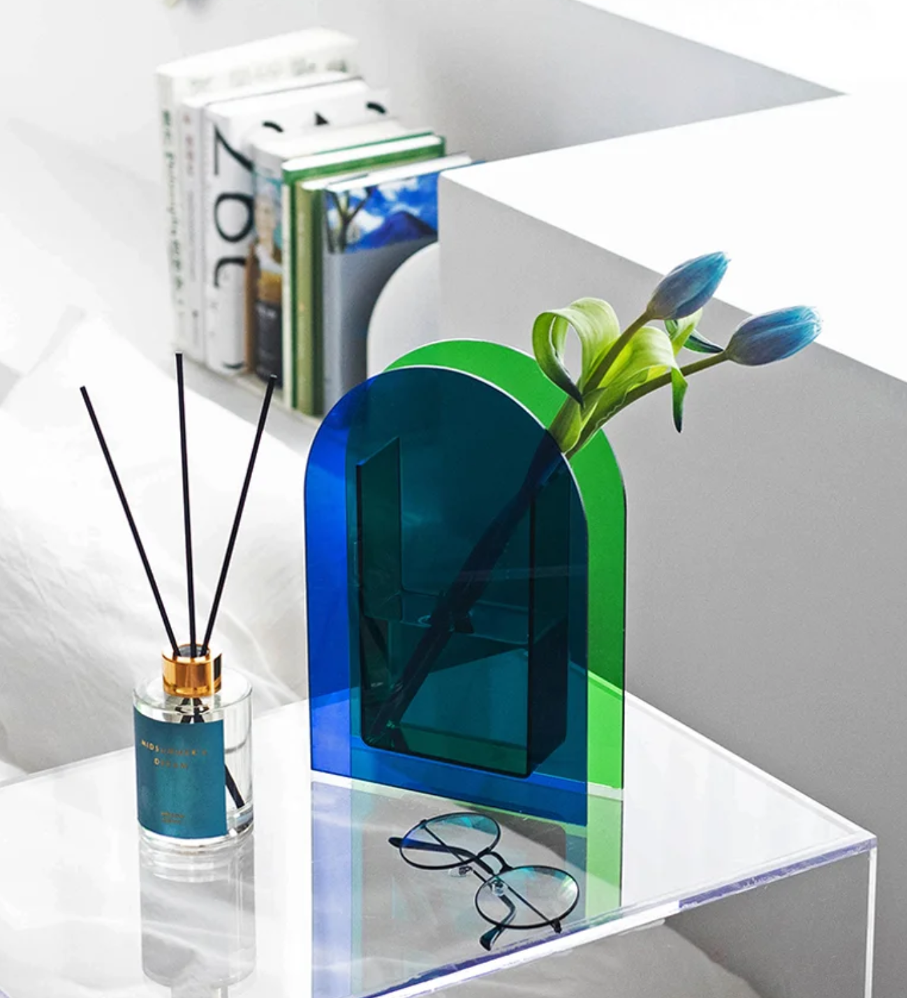 Blue + Green - Flower Vase